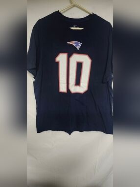 Nike Navy Football Tee with White & Red #10
